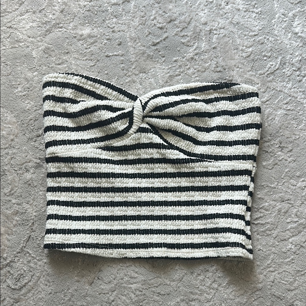 Altard state Striped Black and White Tube Top